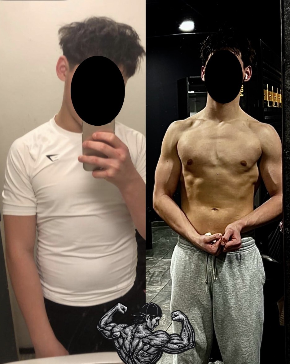 Transformation physique avant et après, coaching LIFTPURDY