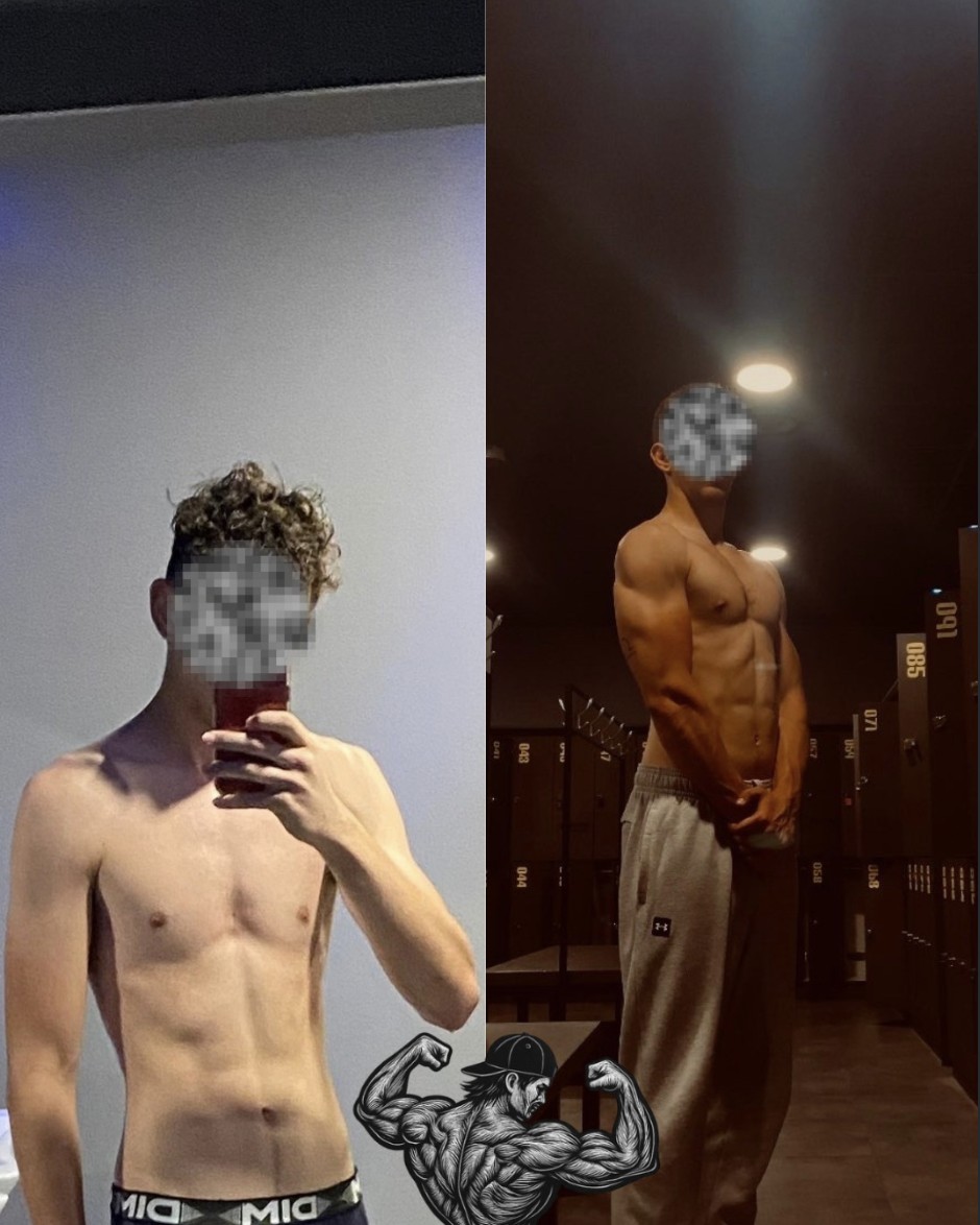 Transformation physique avant et après, coaching LIFTPURDY